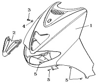 Передняя крышка СКУТЕРА STELS LEADER 50