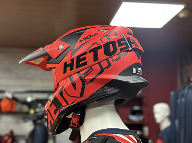 Шлем кроссовый HETOSHI OF836 EXOSS CROSS PRO MX289 цв.Красный с черными вставками Матовый р.XXL
