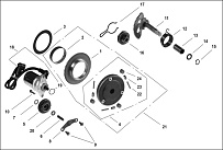 Привод кик-стартера и пусковой механизм СКУТЕРА STELS LEADER 50