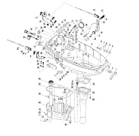 Нижний корпус (дистанция) 2-х тактного ПЛМ MARLIN 20F