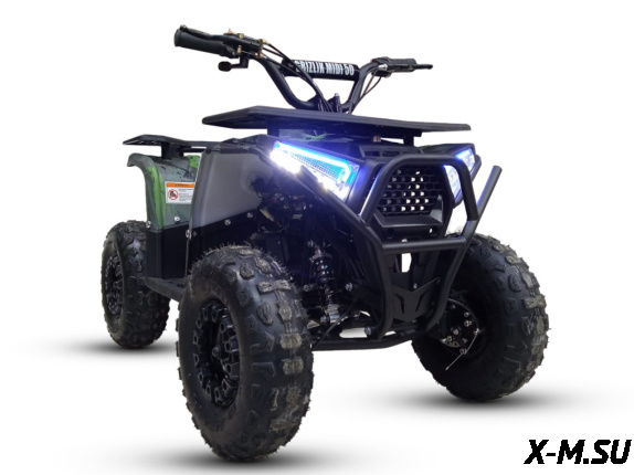 Детский бензиновый квадроцикл MOTAX GRIZLIK MIDI PS BW  с Механическим стартером