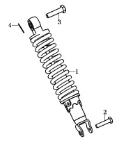 Задний амортизатор СКУТЕРА STELS LEADER 50