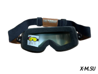 Очки зимние HETOSHI FJ068B (двойное стекло) цв. оправы Темно-серый цв.стекла серый матовый