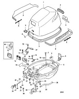 Капот 4-Х ТАКТНОГО ПЛМ MERCURY 9.9 Серийный номер от 0R042475 и выше