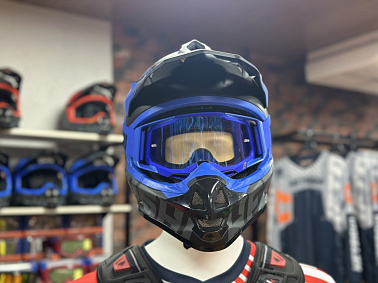 Шлем кроссовый HETOSHI OF836 EXOSS CROSS PRO MX289 цв.Черно-синий Матовый р.S