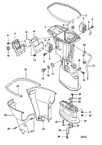 Коленвал, поршни и шатуны 4-Х ТАКТНОГО ПЛМ MERCURY 15 Carb(2CYL) Серийный номер от 0R235949 и выше