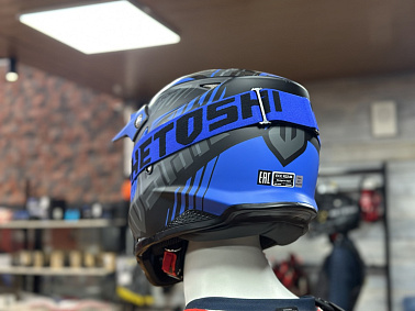 Шлем кроссовый HETOSHI OF836 EXOSS CROSS PRO MX289 цв.Черно-синий Матовый р.S