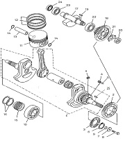 Коленвал, поршень КВАДРОЦИКЛА STELS UTV 700 H