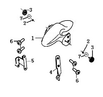 Переднее крыло СКУТЕРА STELS LEADER 50