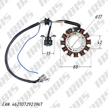 Статор генератора YBR125 (12кат.)